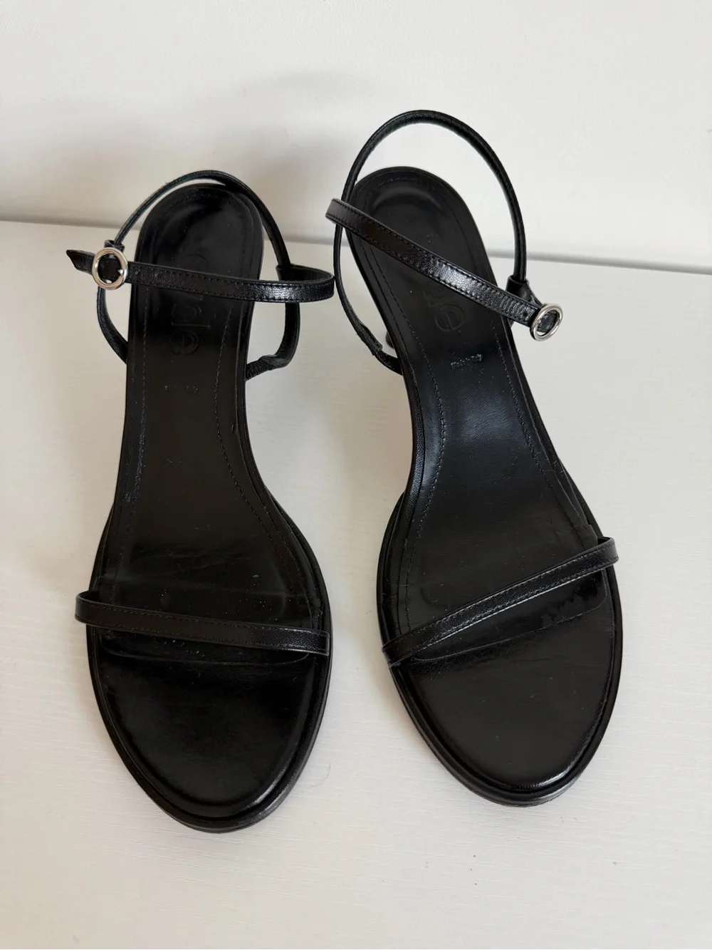 Aeyde 39 Mikita Black Nappa Leather Sandals